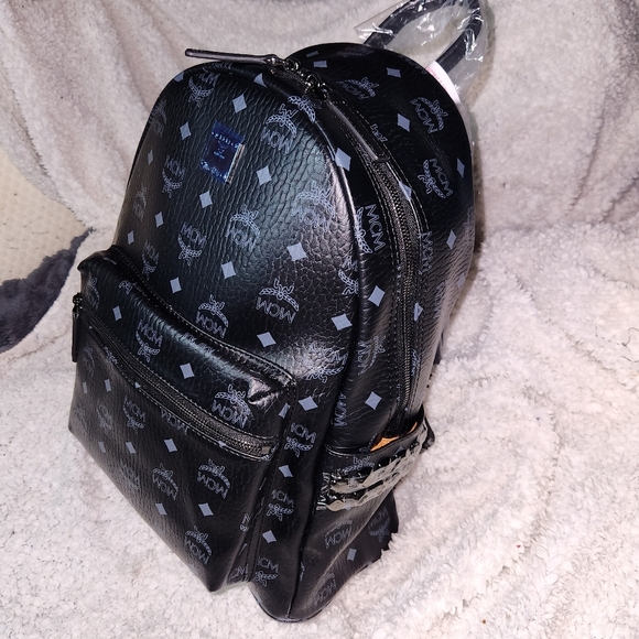 MCM Stark Studded Brand New Backpack Size Medium NWT Receipt Is In Photos - Picture 2 of 14